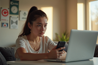 Jeune femme frustrée avec son smartphone sans signal