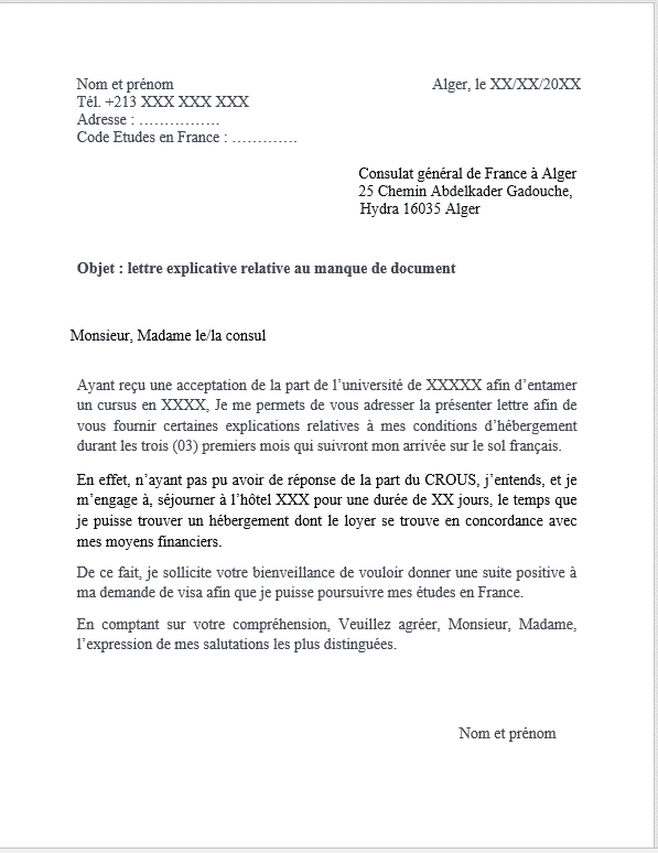 Comment écrire une lettre à un consulat ?  JeanLouis Garret